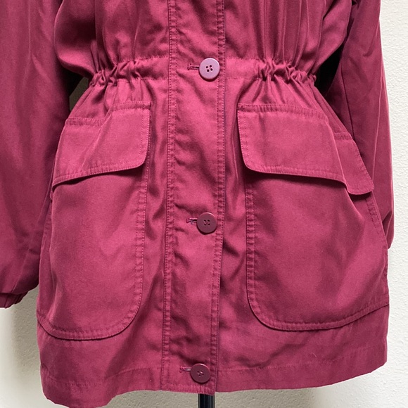 Aeros By Kristen Blake Burgundy Coat w/ Removanble Hood & Inner Liner Size S - Picture 4 of 12